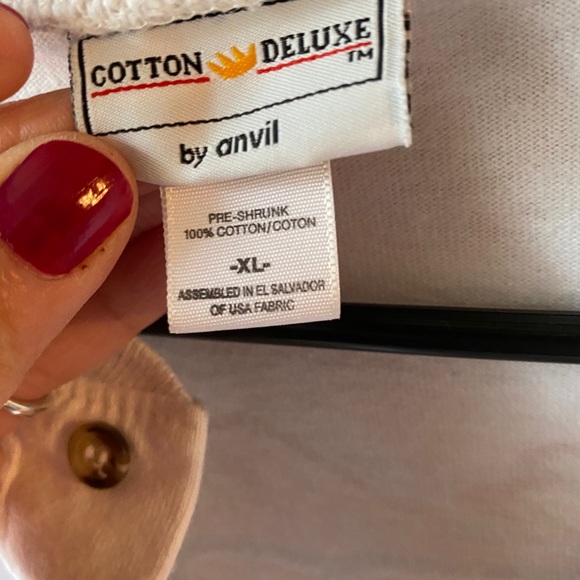 Vintage White Henley - Picture 2 of 6